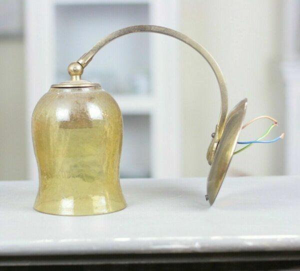 50er Jahre Wandlampe Wandleuchte Craquele Glasschirm Rockabilly Mid Century