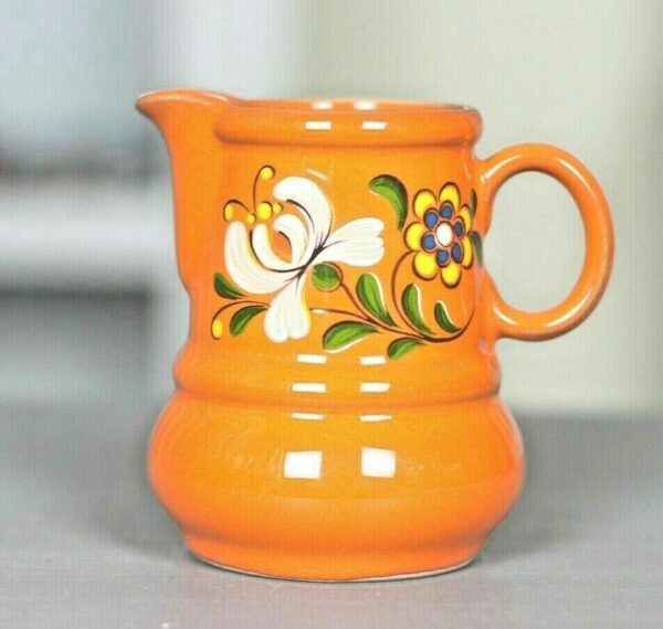70er 60er Milchkännchen Porzellan Braun Orange Boho Keramik Mid Century