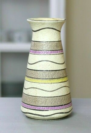 Bay Keramik West-Germany Vase Blumenvase 583 20 Mid Century 60er 70er Bunt
