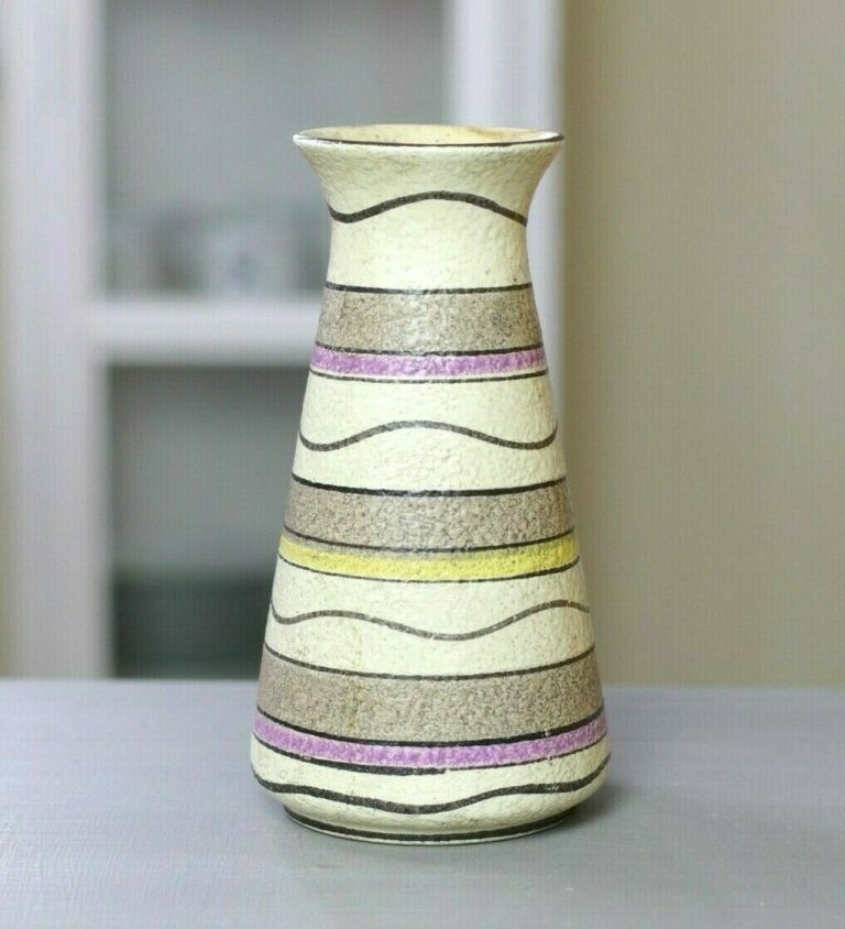 Bay Keramik West-Germany Vase Blumenvase 583 20 Mid Century 60er 70er Bunt