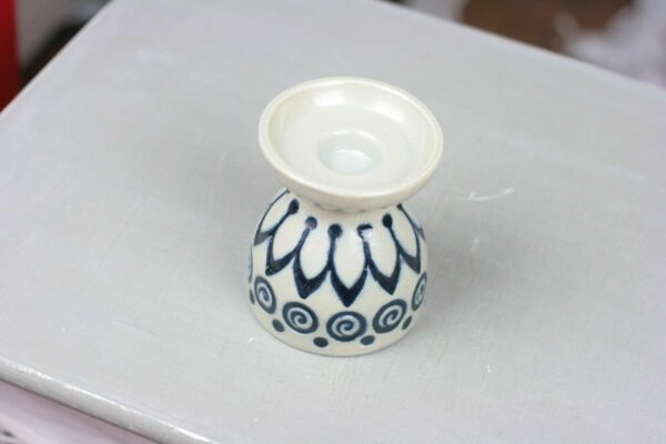 Kelch Krug Tasse Steingut Keramik Salzglasur Handarbeit blau grau
