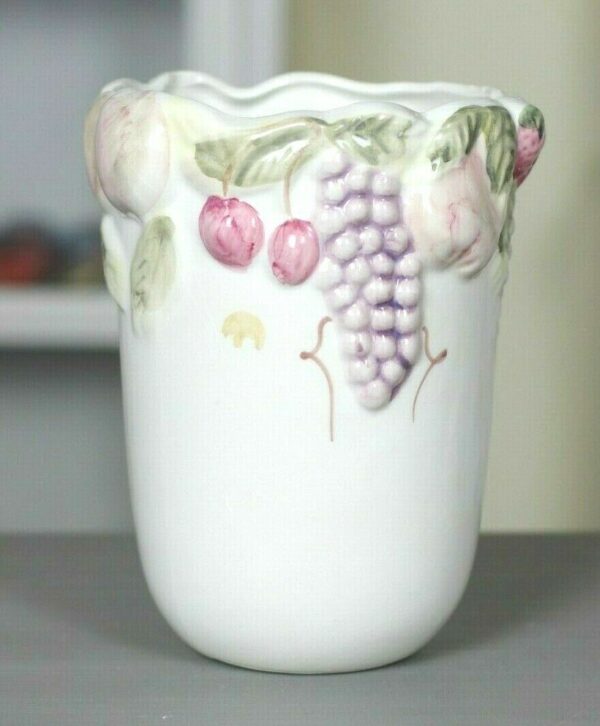 Vase Blumenvase Rastal Toscana Obst Kirschen Erdbeeren Sommer Vintage Shabby OVP
