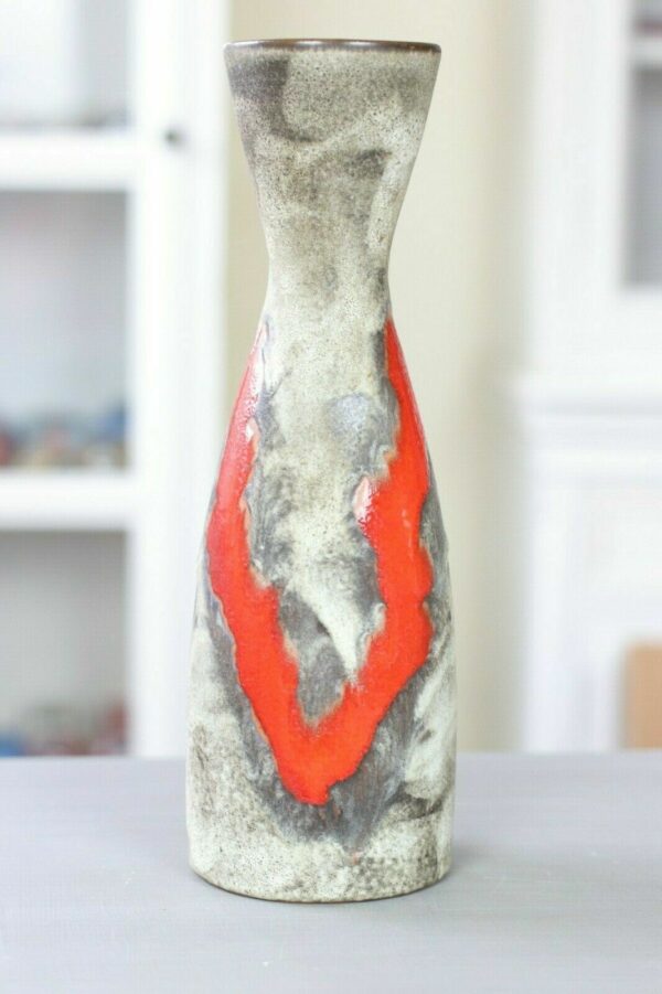 Carstens Keramik Vase 1219-30 fat lava west german pottery design 70s 70er