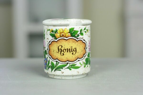 Honigtopf Dose R.S. Rosler Bavaria Farmer-Look Stoneware Keramik Honig Honey