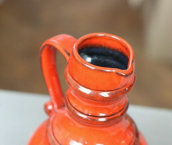 Jasba / Wetserwald Pottery Vase Krug 0781225 70er fat Lava rot vintage antik