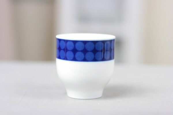 Melitta Tasse Kaffeetasse Porzellan Kaffeeservice blau weiß Punkte Dots