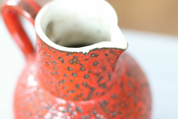 Scheurich Keramik 418-20 Krug Vase Fat Lava rot mid century pottery ceramic jug