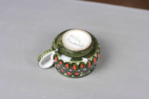 Tasse Kaffeetasse Teetasse Tasse Anica Nikitsch Keramik Handarbeit grün 70er