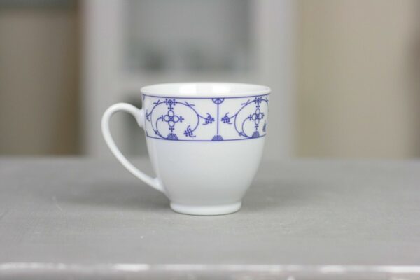 Eurohome Tasse & Untertasse Kaffeeservice Porzellan Strohblume indisch blau