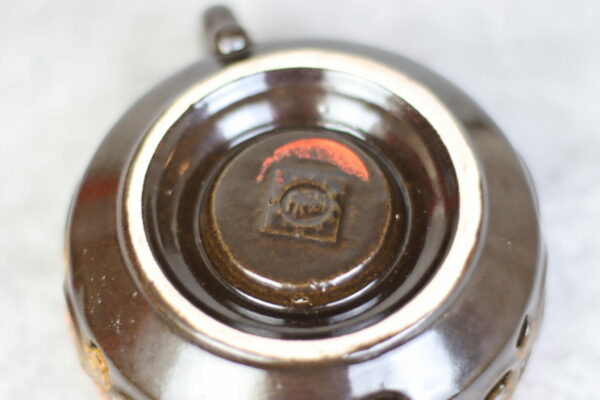 Stövchen Warmhalteplatte Keramik Kaffeeservice braun fat lava 70er