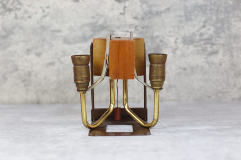 Wandlampe Holz Metall 50er 60er Vintage Art Deco