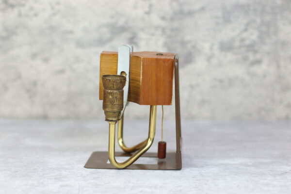 Wandlampe Holz Metall 50er 60er Vintage Art Deco