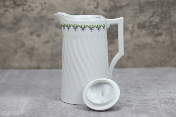 Kanne Kaffeekanne Teekanne Porzellan Tee antik sehr alt Blumen Jugendstil Art Deco
