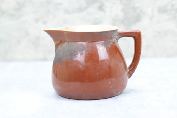 Keramik Krug Vase Fat Lava braun mid century 70er 70s pottery ceramic jug braun