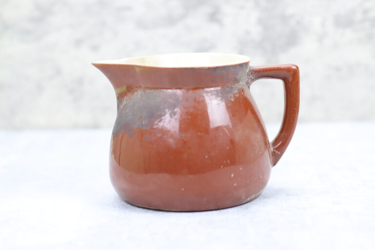 Keramik Krug Vase Fat Lava braun mid century 70er 70s pottery ceramic jug ro