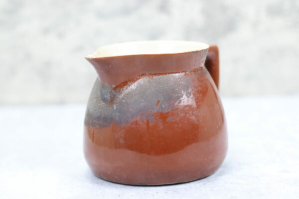 Keramik Krug Vase Fat Lava braun mid century 70er 70s pottery ceramic jug braun