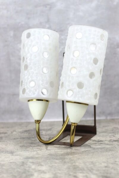 wandlampe metall 50er 60er vintage nierentisch aera art deco polka dots 15