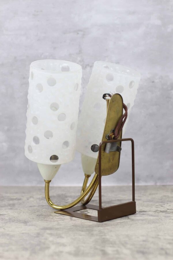 wandlampe metall 50er 60er vintage nierentisch aera art deco polka dots 18